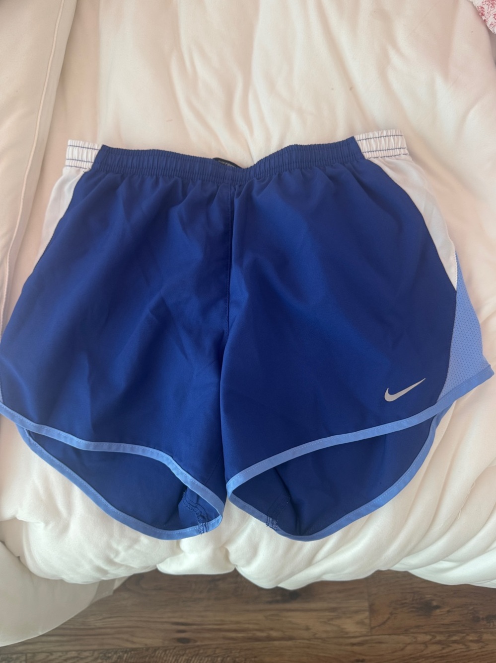 Nike Women’s Royal Blue Athletic Shorts with Light Blue Trim